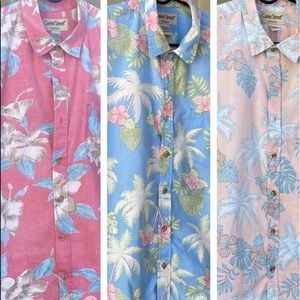 Sold-Set of 3- Cooke Street Honolulu Hawaiian Shirts-Large